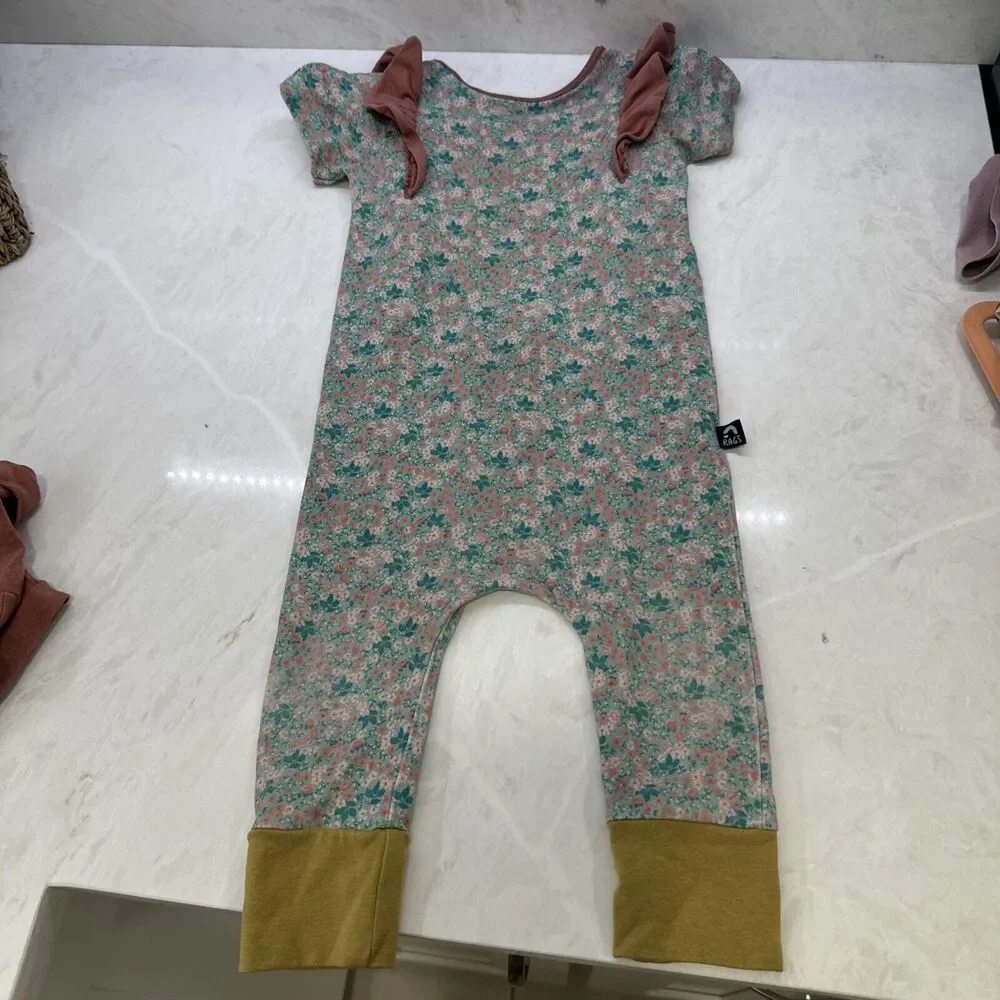 Rags Lot Of 4 Outfits Toddler Size 12 To 24 Months One Piece Floral Stretchy